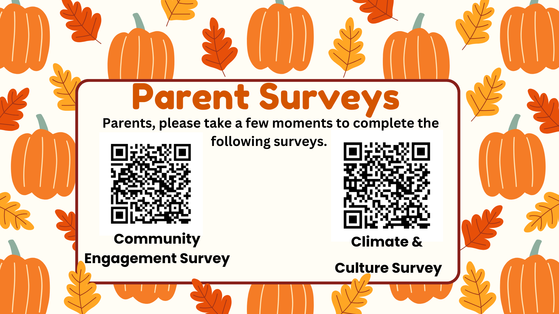 Parent Survey Links