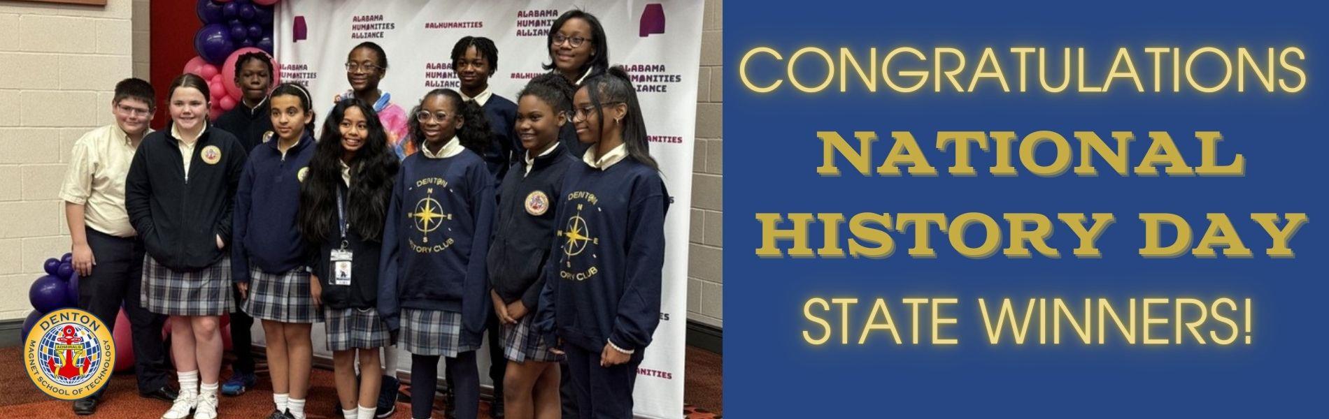 Congratulations National History Day State Winners