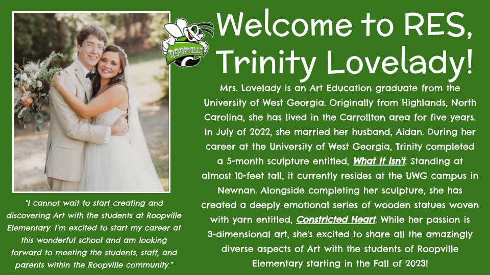 Welcome Trinity Lovelady to RES