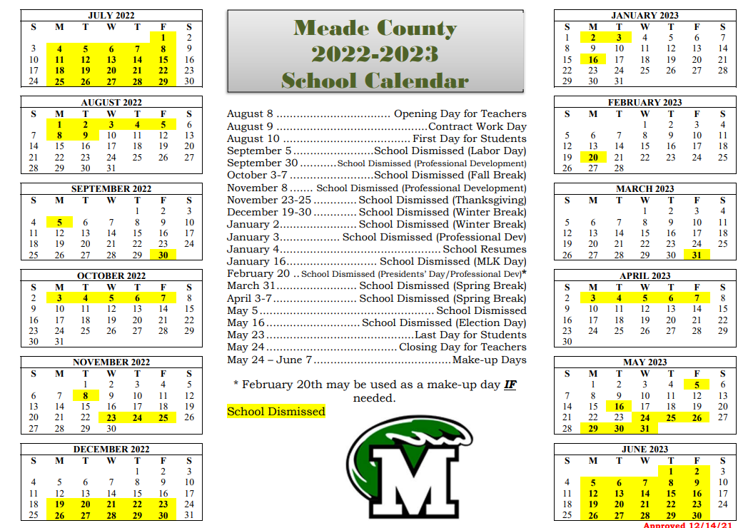 School Calendar 22-23