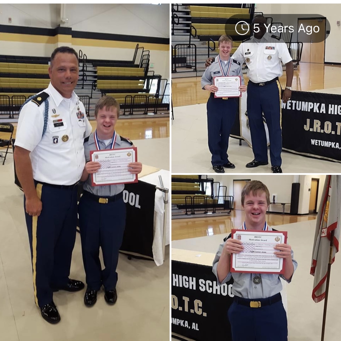 Connor Jones was a student in Mrs. D's Class that decided to visit our JROTC class.  He loved it so much that he stayed with us for the next few years.  He was such a blessing for MAJ Hutto, SFC Hunter, and the other Cadets.