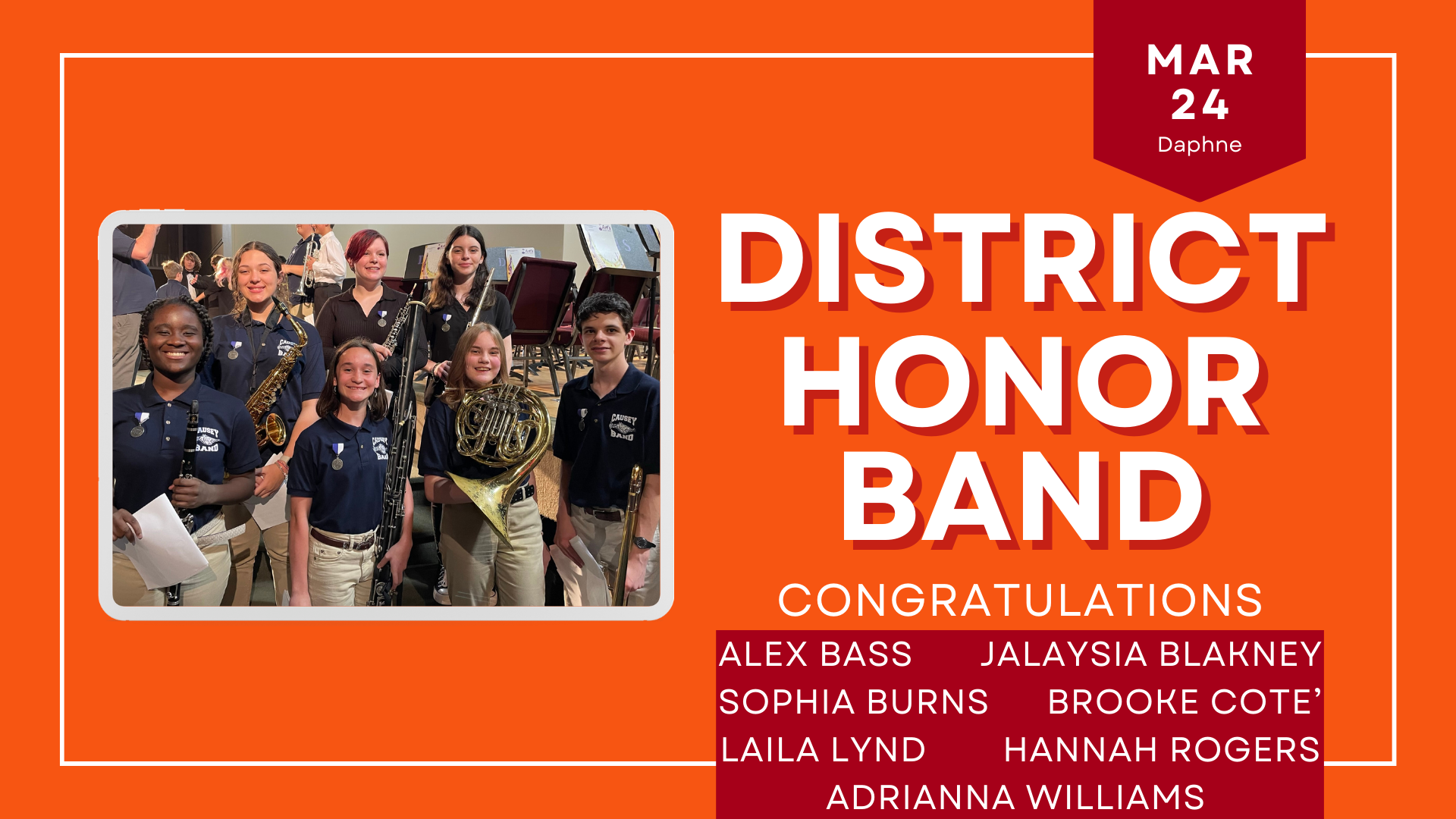 District Honor Band Members