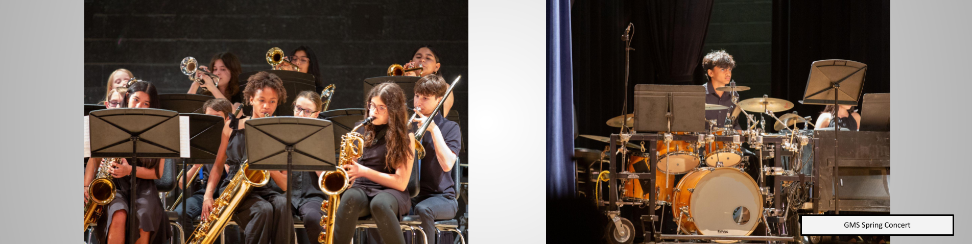 GMS band students performing in their Spring concert