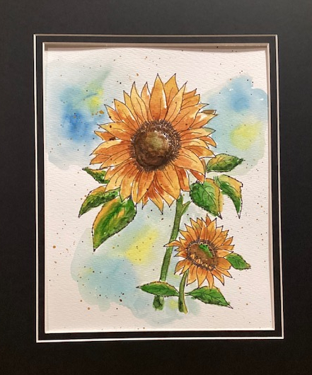 Sunflower Watercolor Painting