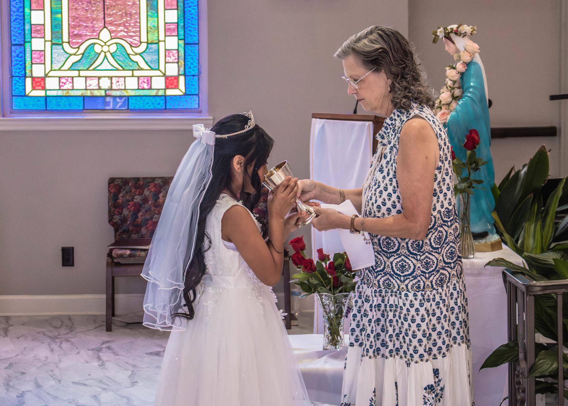 Receiving First Communion