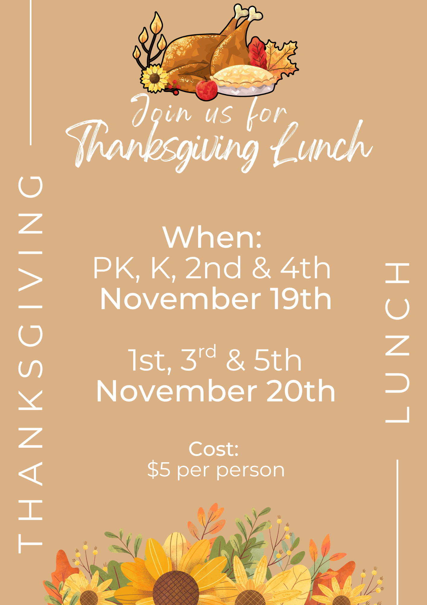 Thanksgiving Lunch Flyer Thanksgiving Lunch Flyer