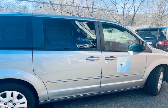 The Dream Cafe delivery minivan is named Sheila
