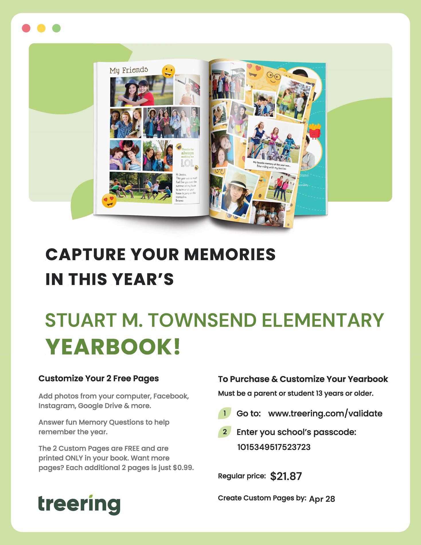 SMTES Yearbook custom pages