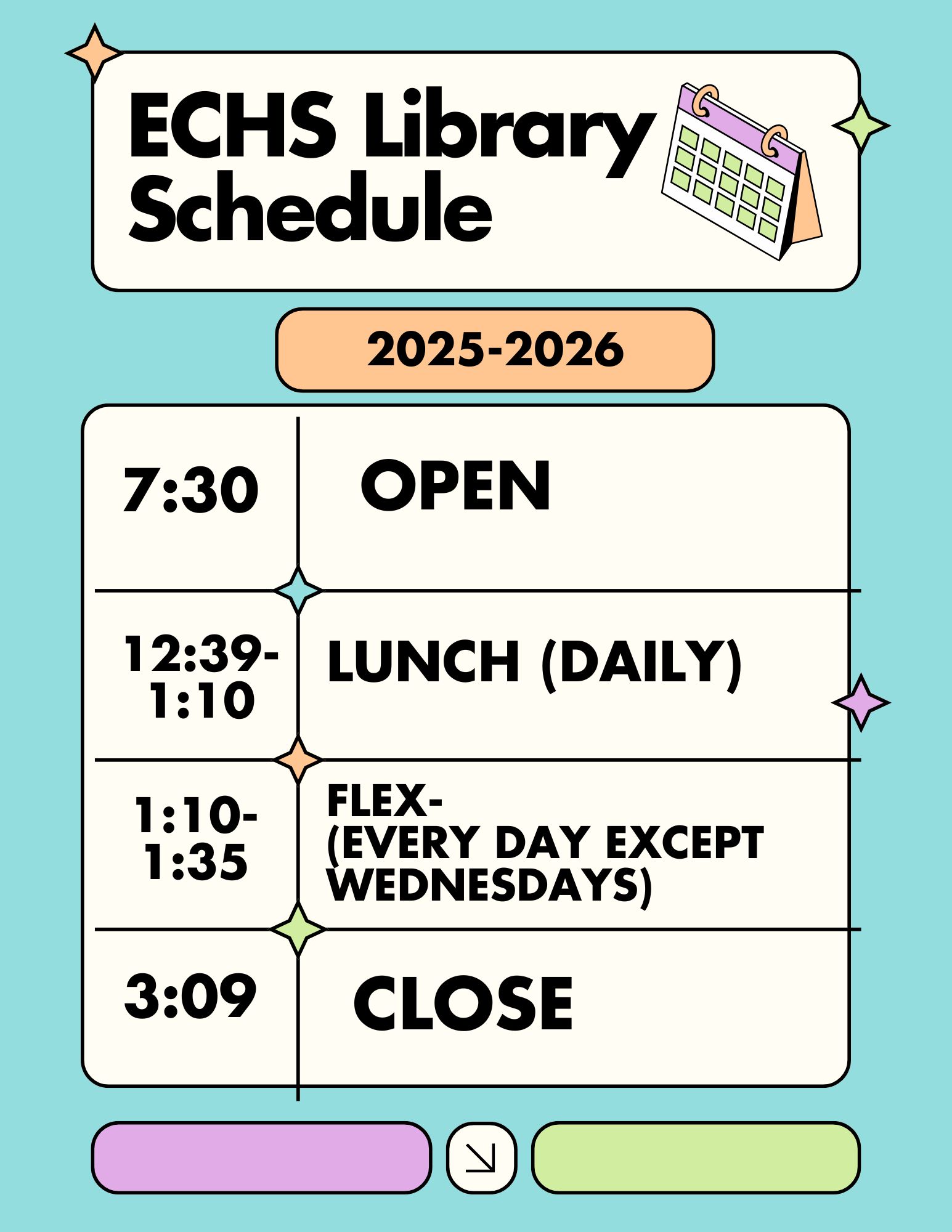 Library Schedule Library Schedule