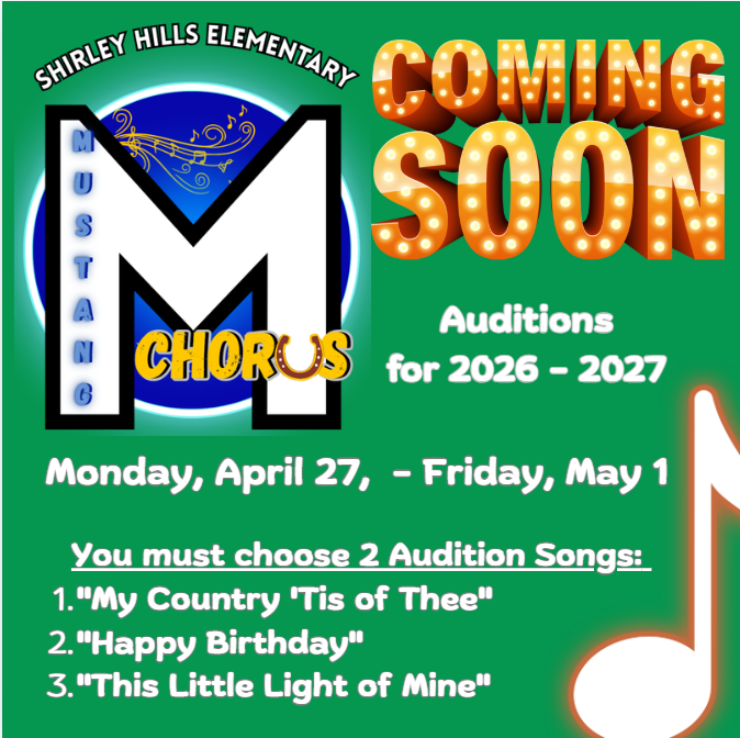 Audition flyer for 2026-2027 school year