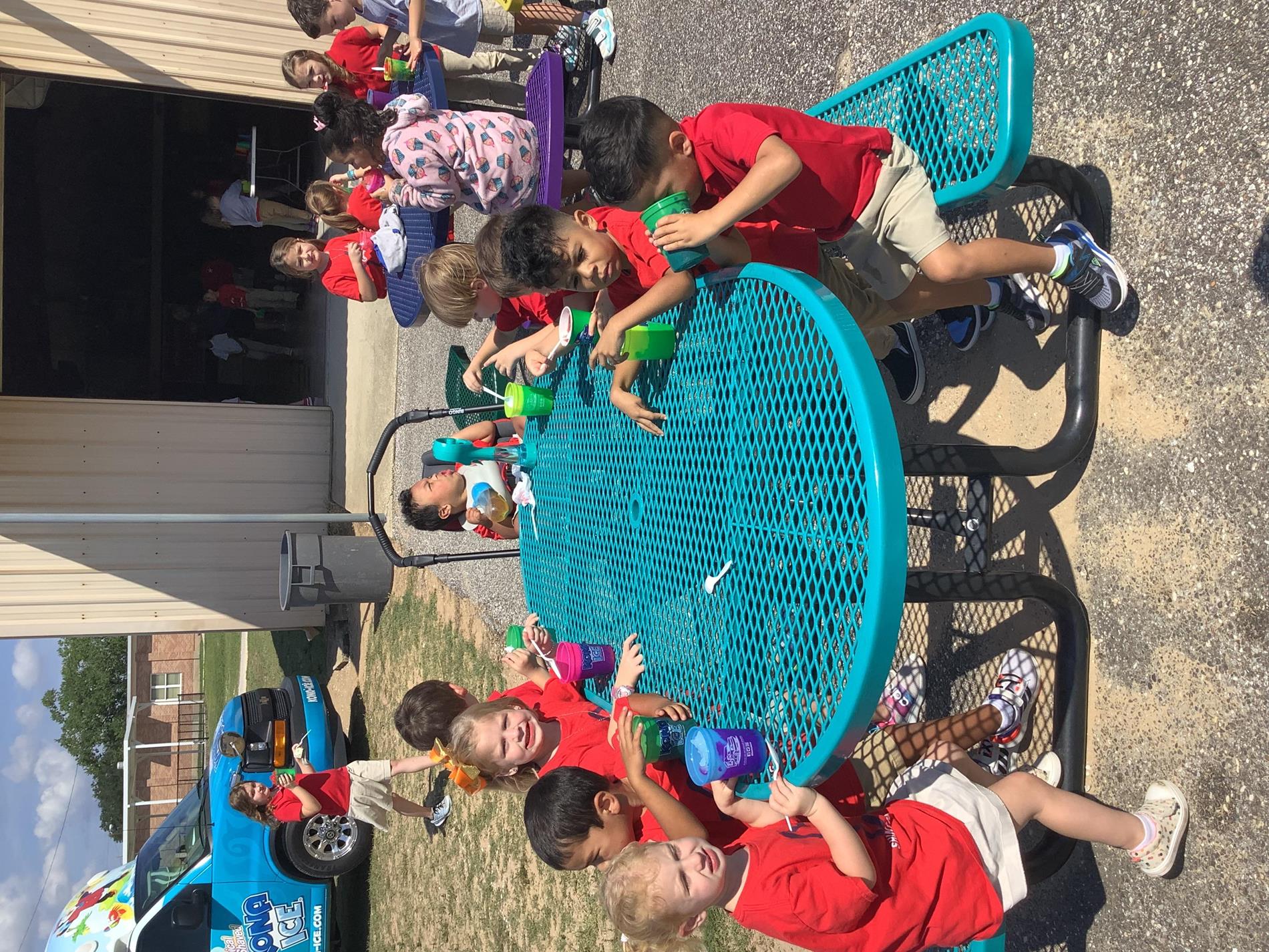 Pre-k enjoying Kona Ice