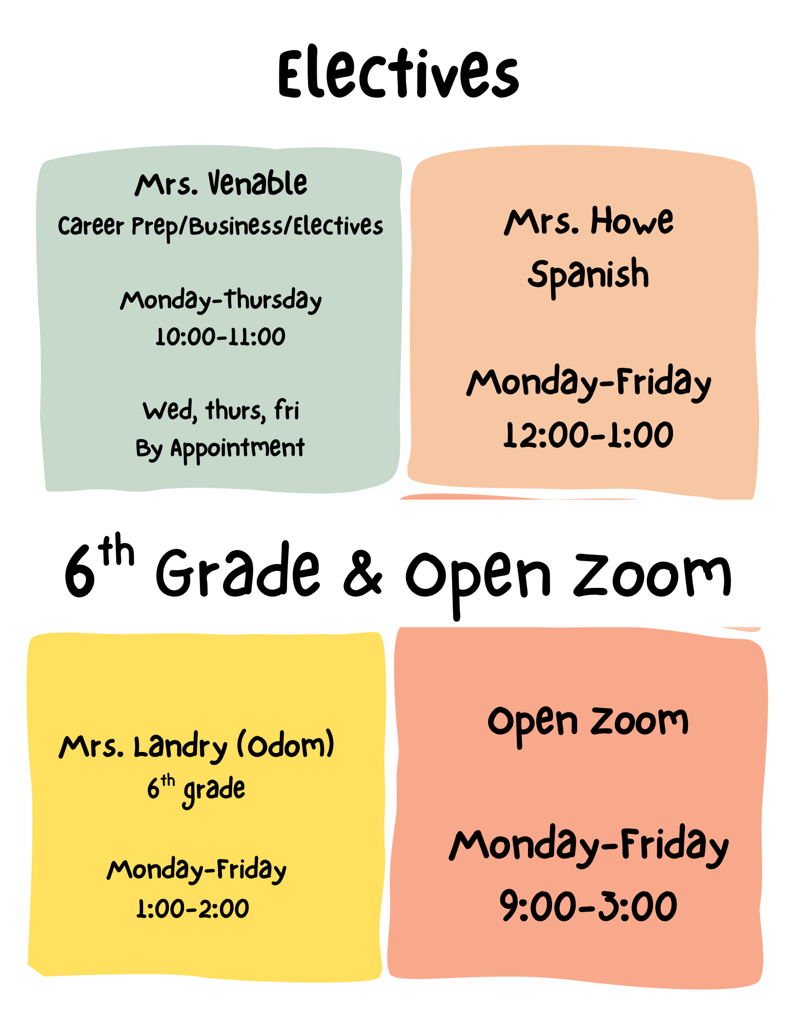 Electives Zoom