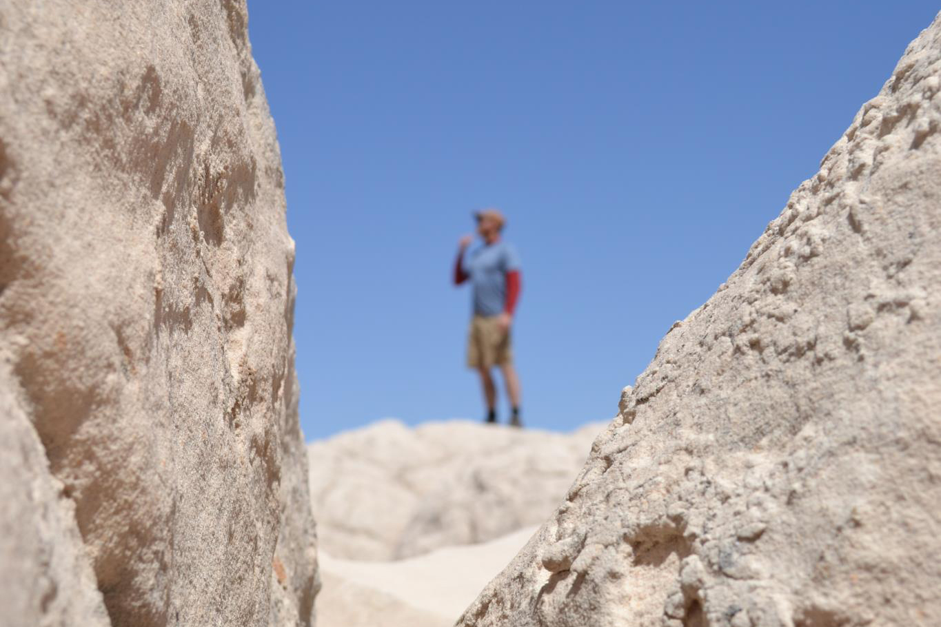 Steven hiking in the desert