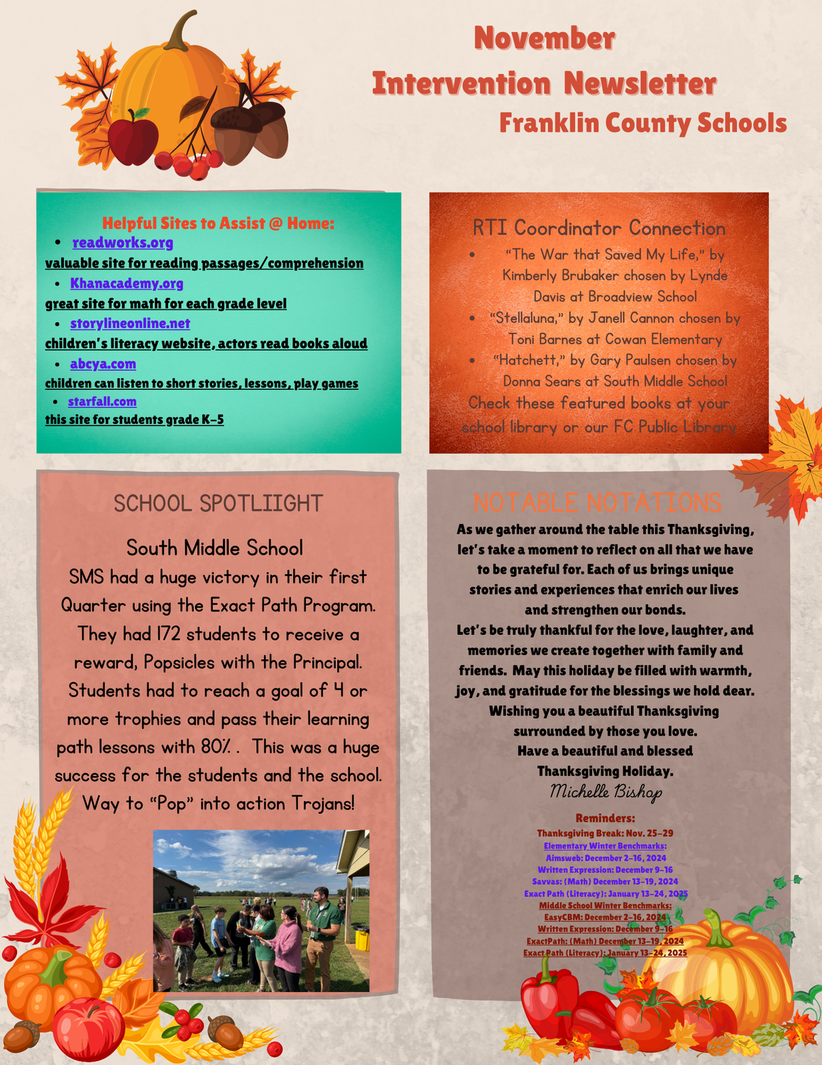 November RTI newsletter