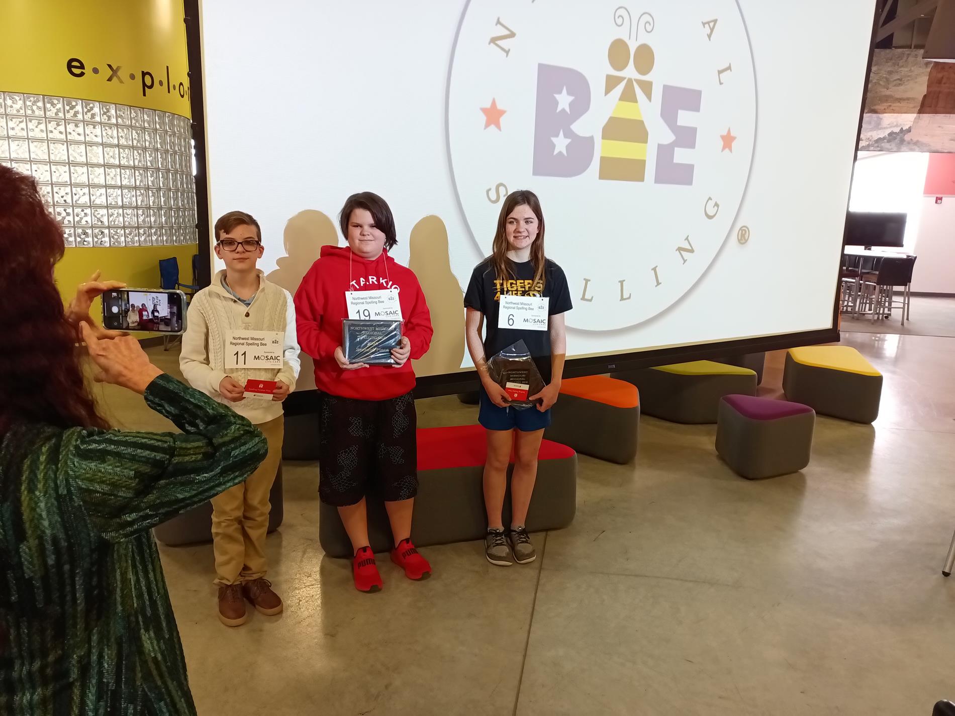 Ellie Wattenbarger won the NW Missouri Regional Spelling Bee!!