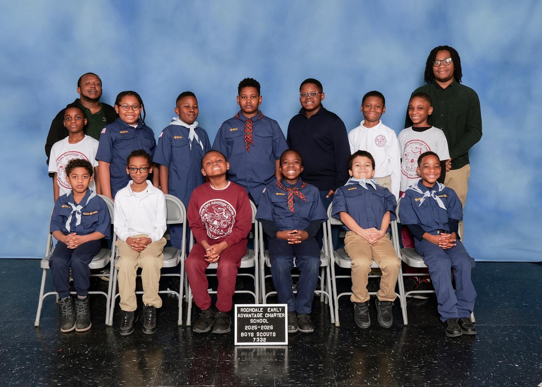Boy Scouts Webelos and Bears group photo