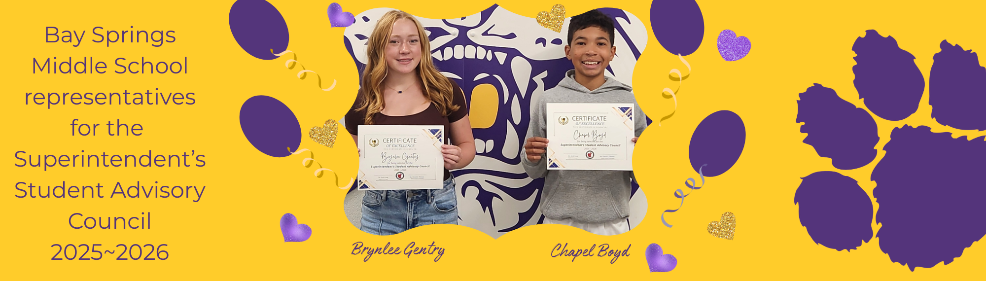 2025 Students on Superintendent's School Advisory Council