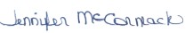 Jennifer McCormack's signature from Coleman Community Schools
