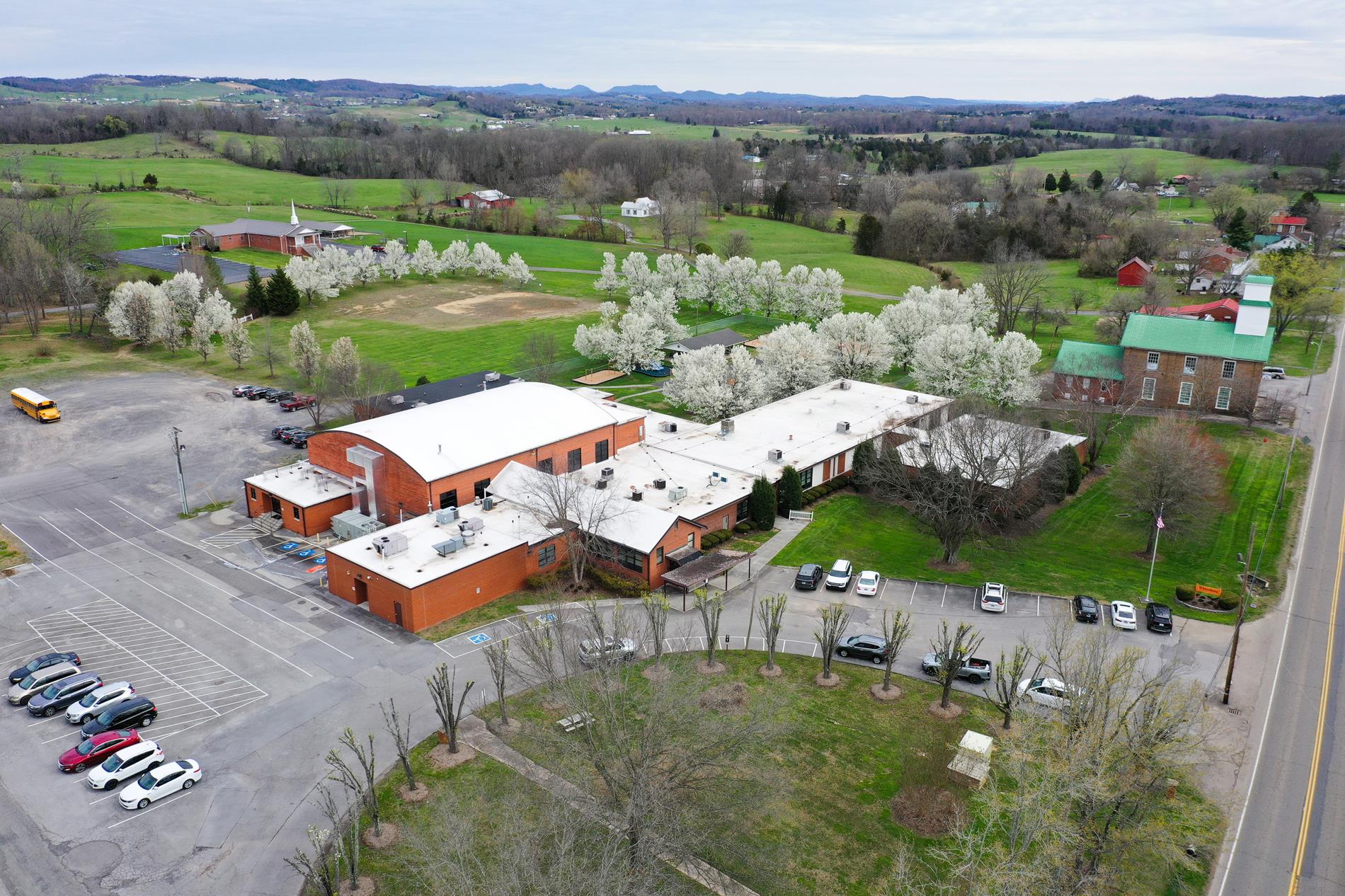 Drone image of Whitesburg Elementary School