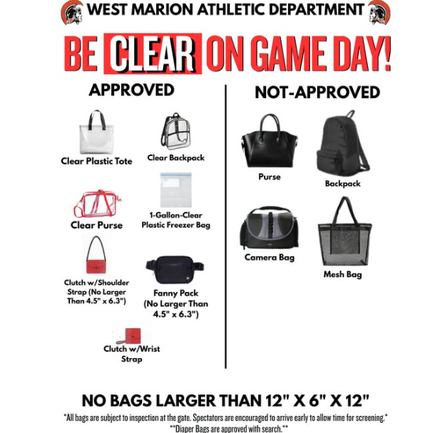 Clear Bag Policy for Athletic Events