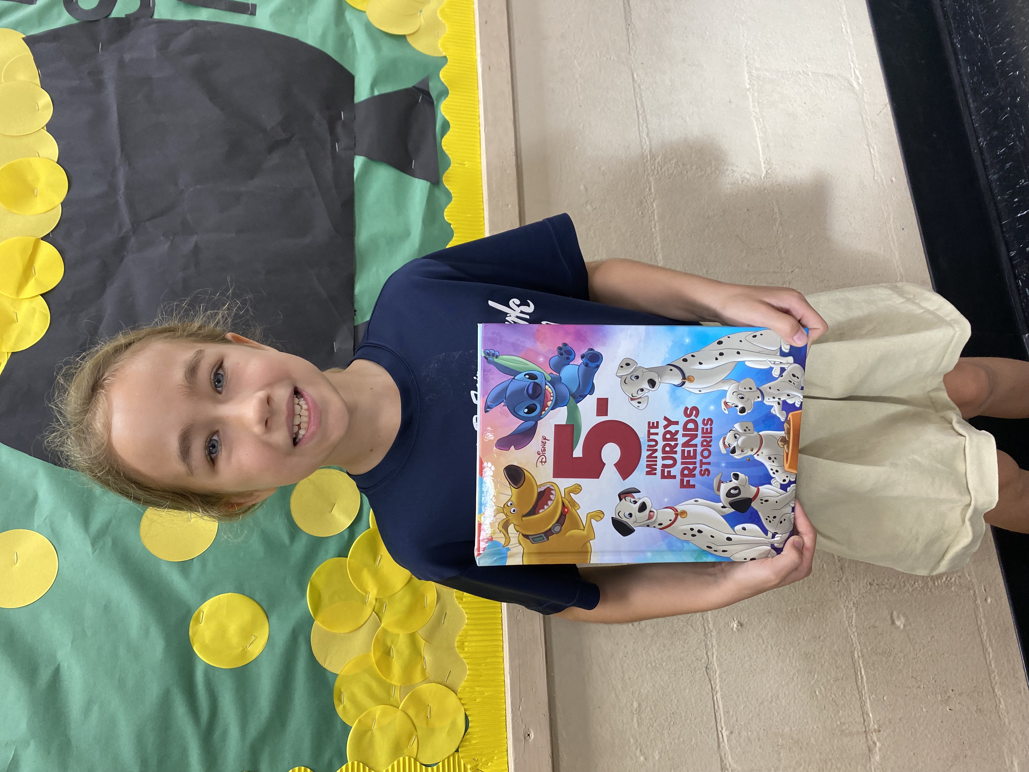 A student with their prize from National School Breakfast Week