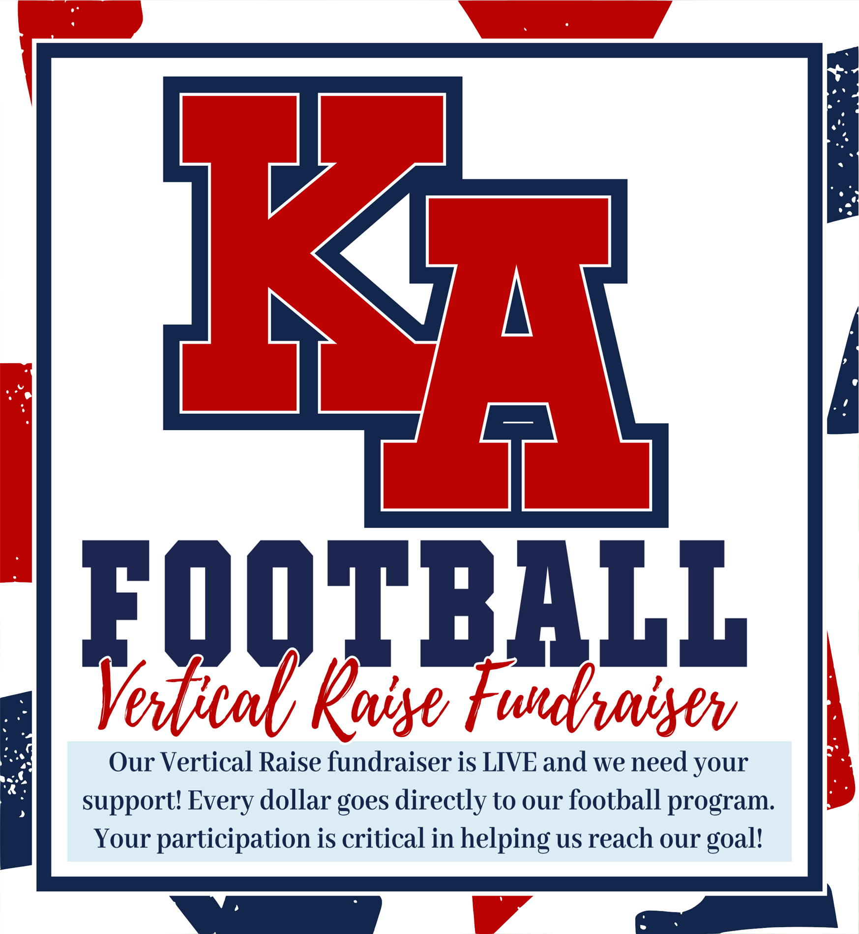 The KA Football fundraiser is LIVE!🏈