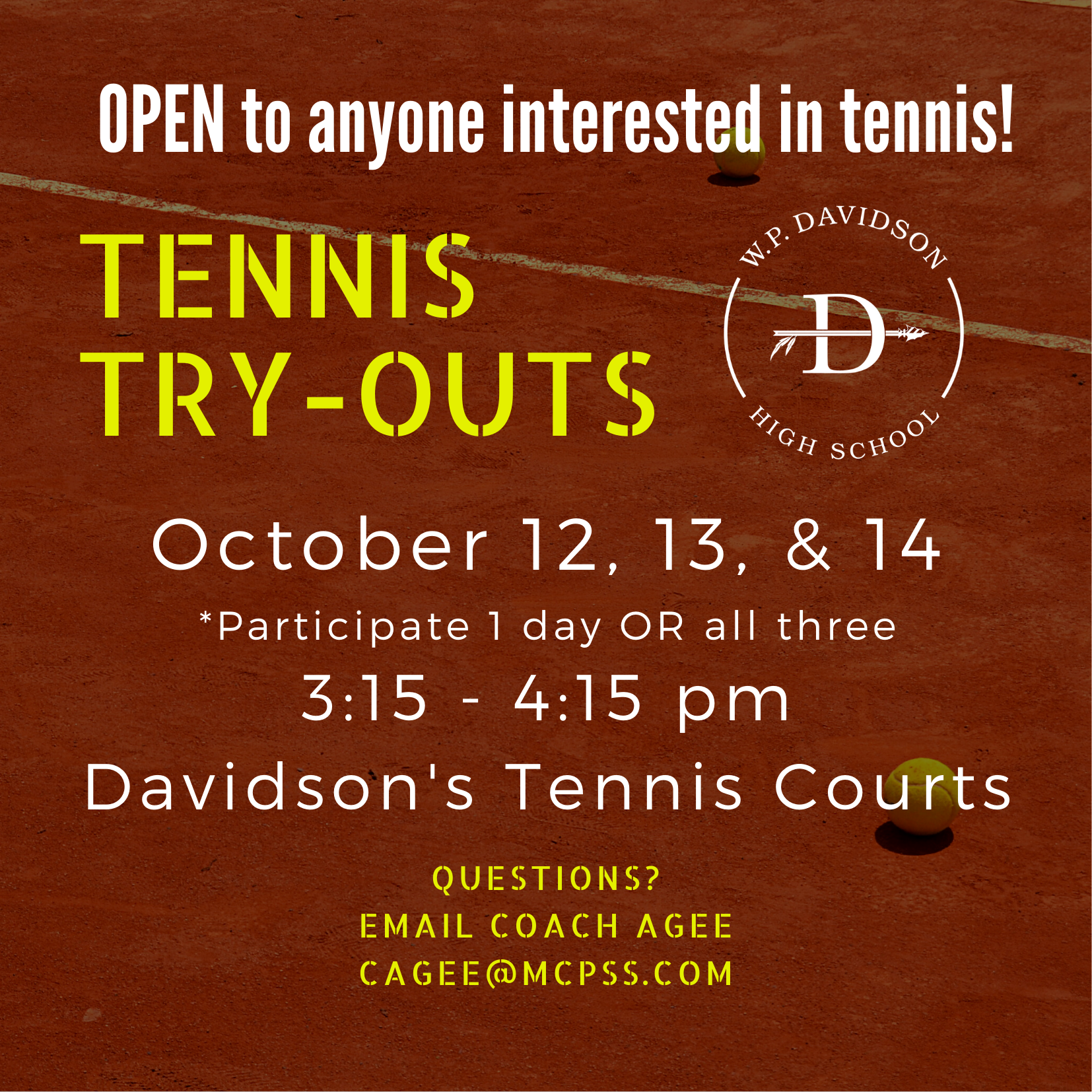 Tennis Tryouts