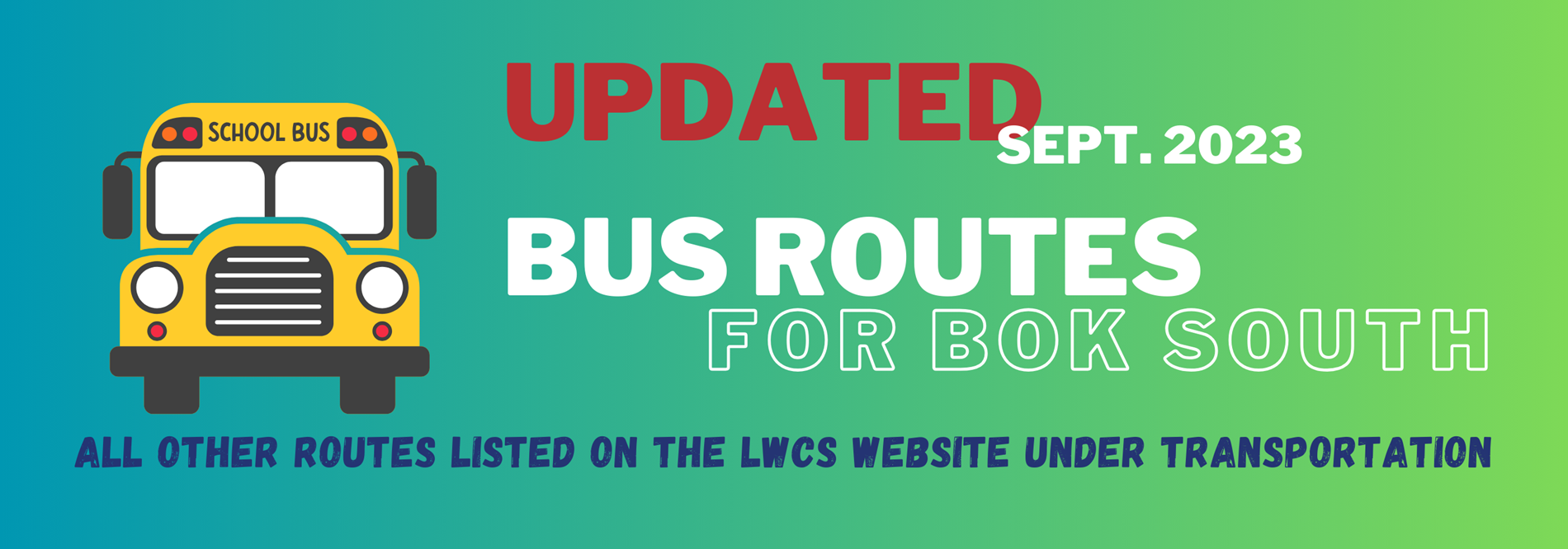 Bus route updated September 2023