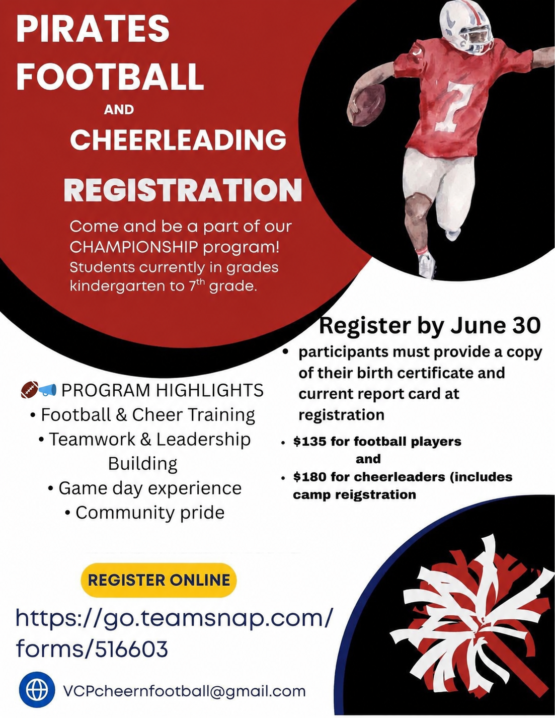 Ventnor Pirate Football and Cheer Registration 2026 Ventnor Pirate Football and Cheer Registration 2026