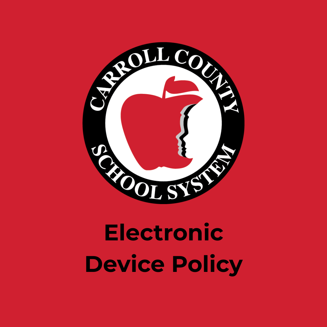 Carroll County School System Electronic Device Policy. CCS logo