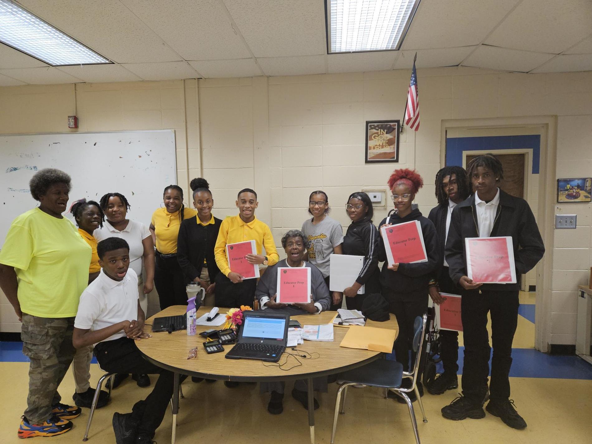 EP 1 Students reading to Mrs. Waldrop and Ms. Kimbrough's Class