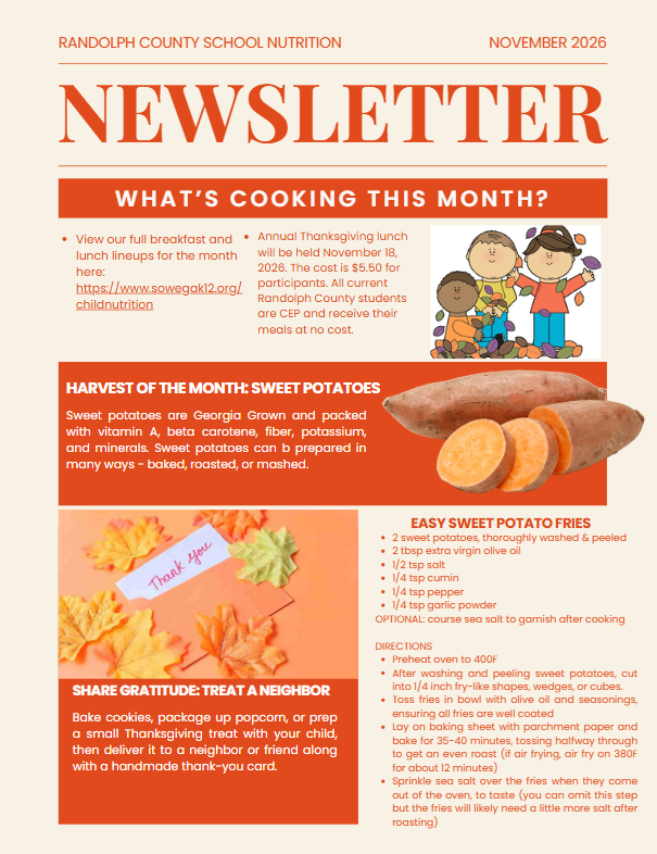 School Nutrition Newsletter November 2026