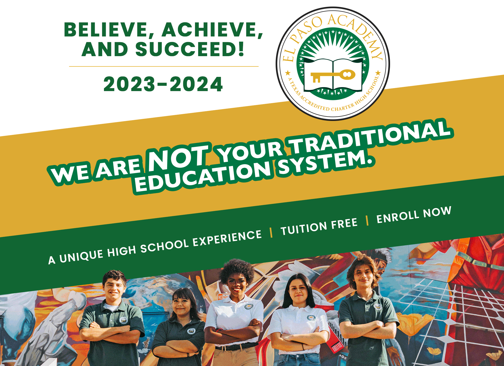 We are not your traditional education system.