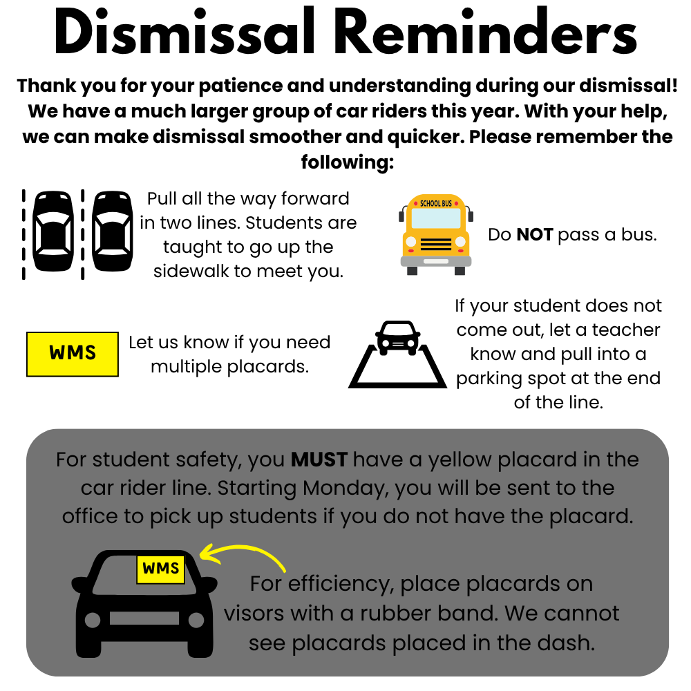 Dismissal Reminders