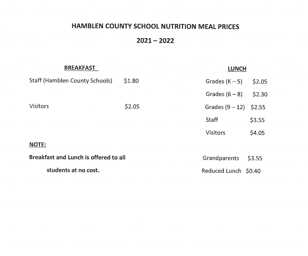 breakfast and lunch prices 