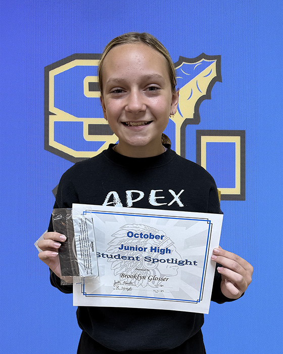 Brooklyn Glosser, October JH Spotlight