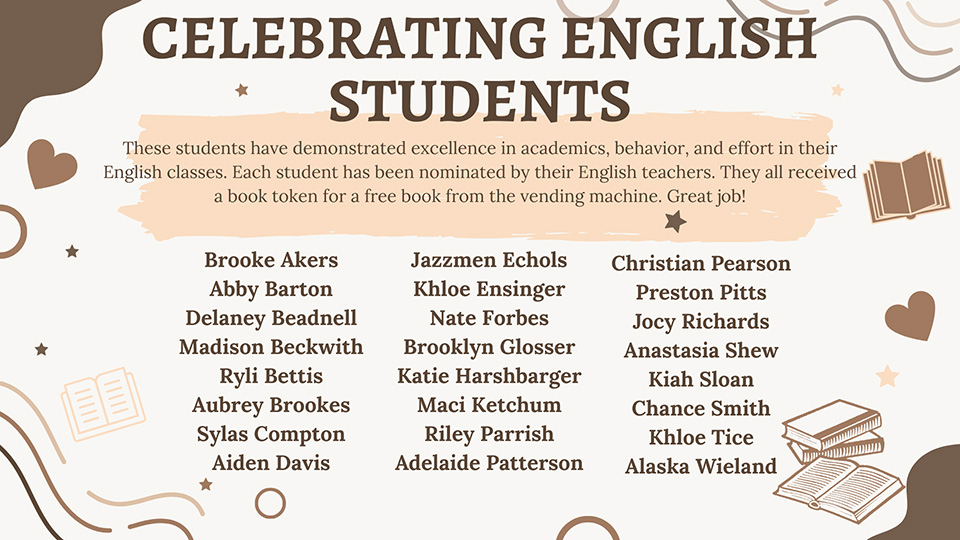 Celebrating English Students