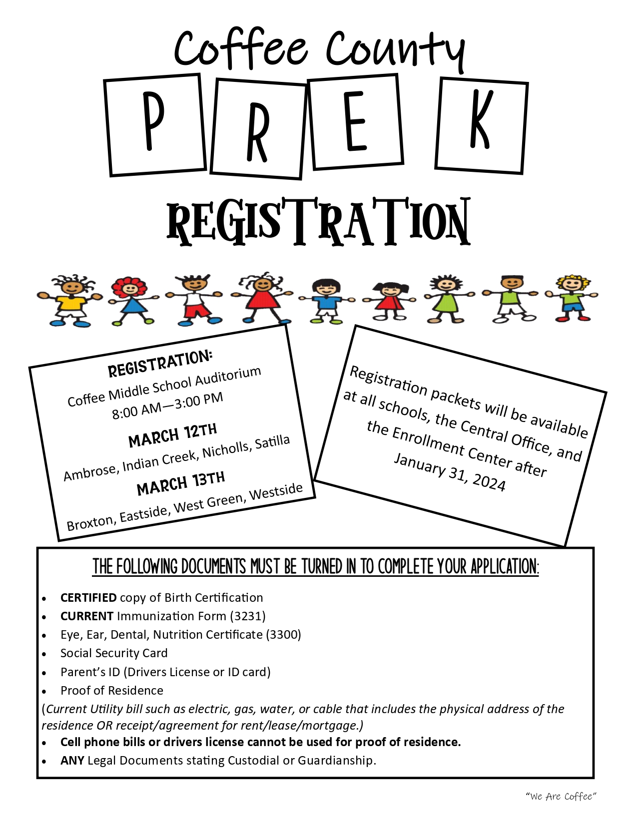 Pre-K Registration flyer (English)