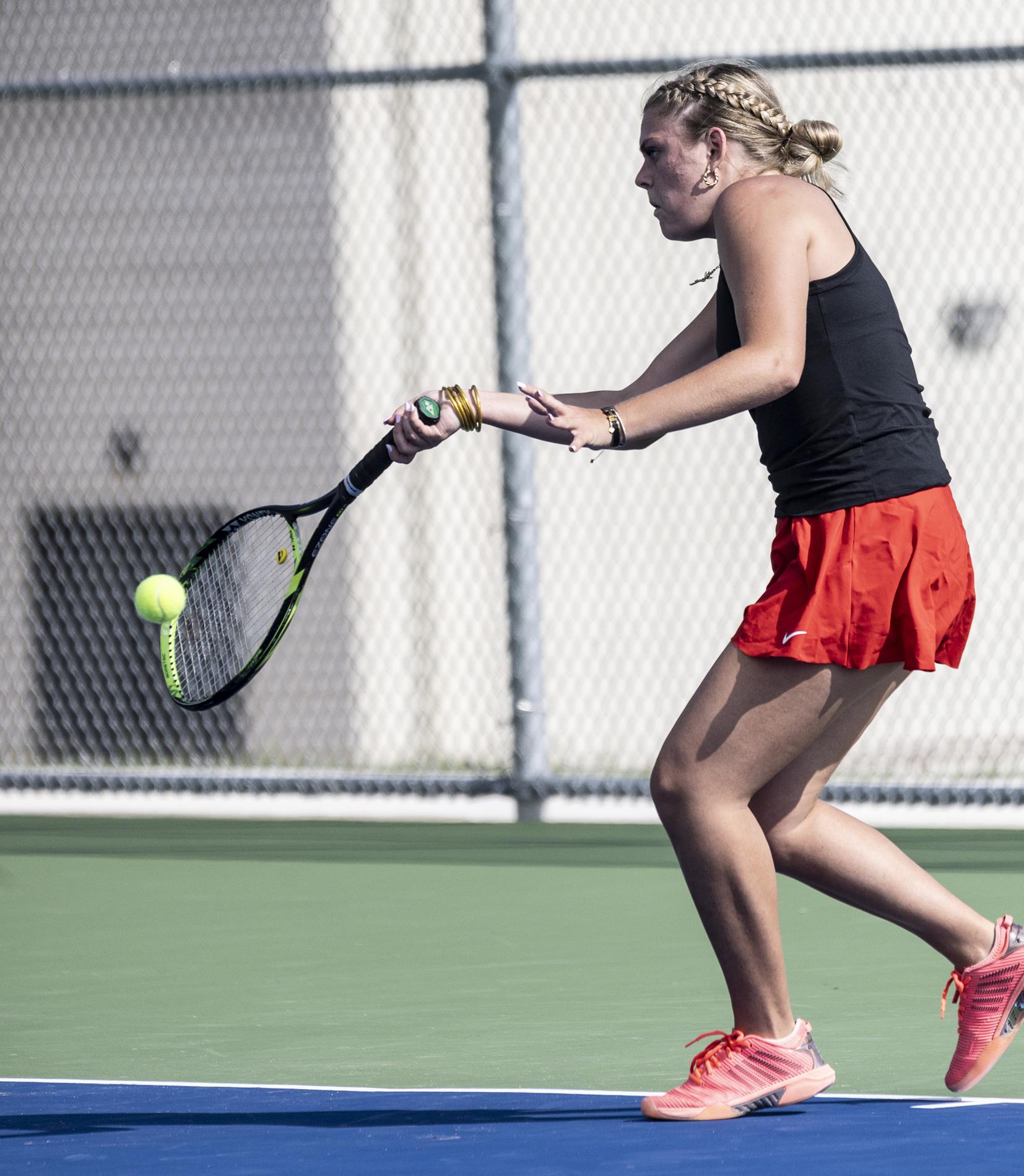 Ingram Tom Moore team tennis vs. Canyon Lake on Sept. 4, 2024