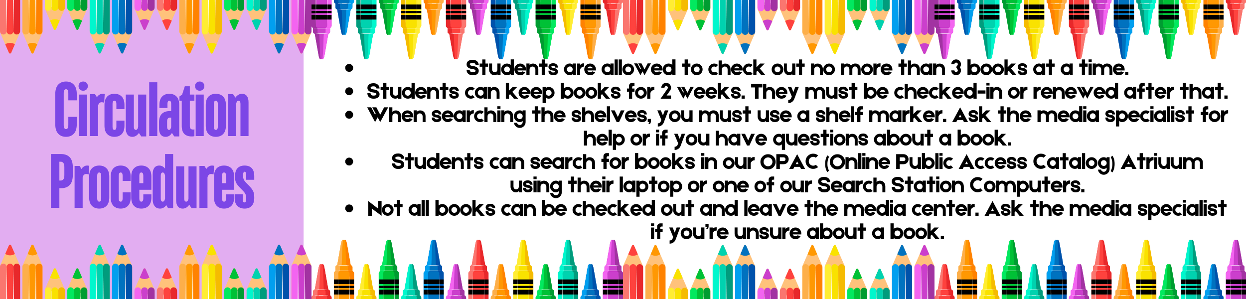 Media Center circulation procedures