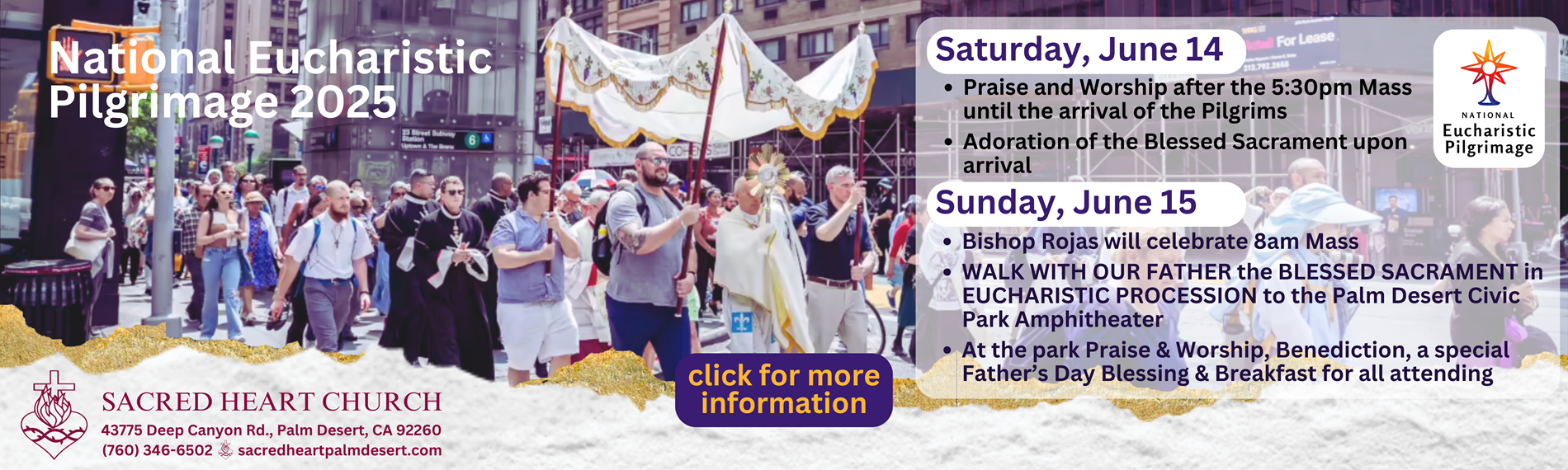 National Eucharistic Pilgrimage June 14-15 2025