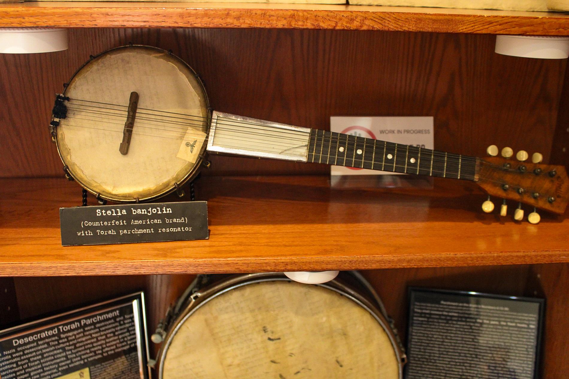 Banjo made from Torah scrolls