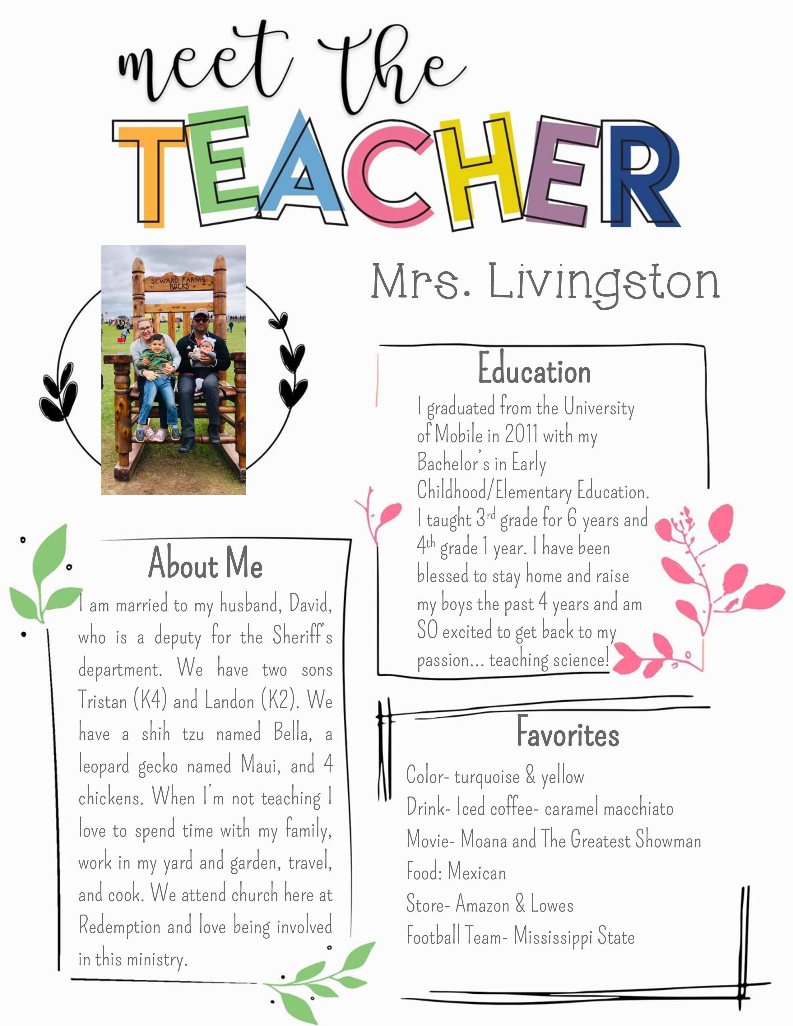 Meet Mrs. Livingston Meet Mrs. Livingston