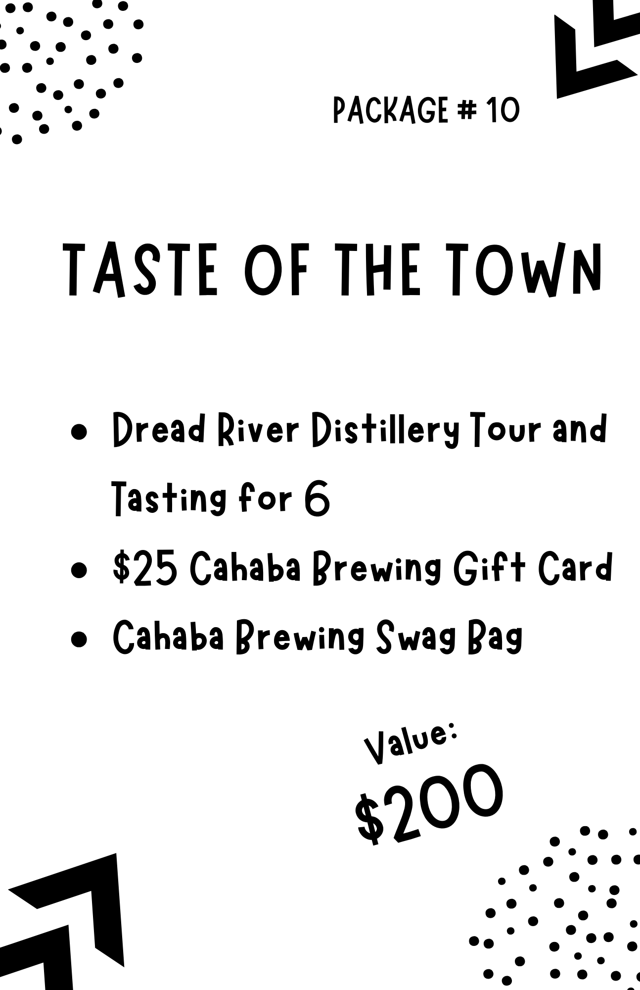 Auction Item #10: Taste of the Town