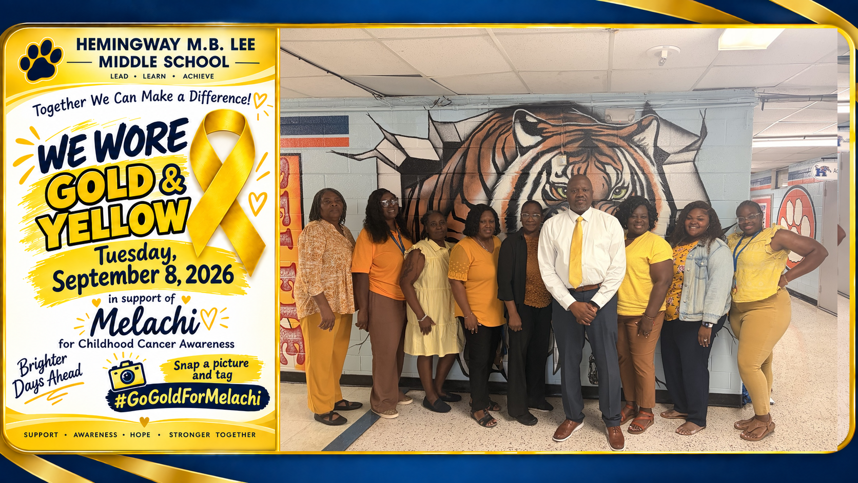 💛 HMBLMS Wore Gold for Melachi! 🎗️