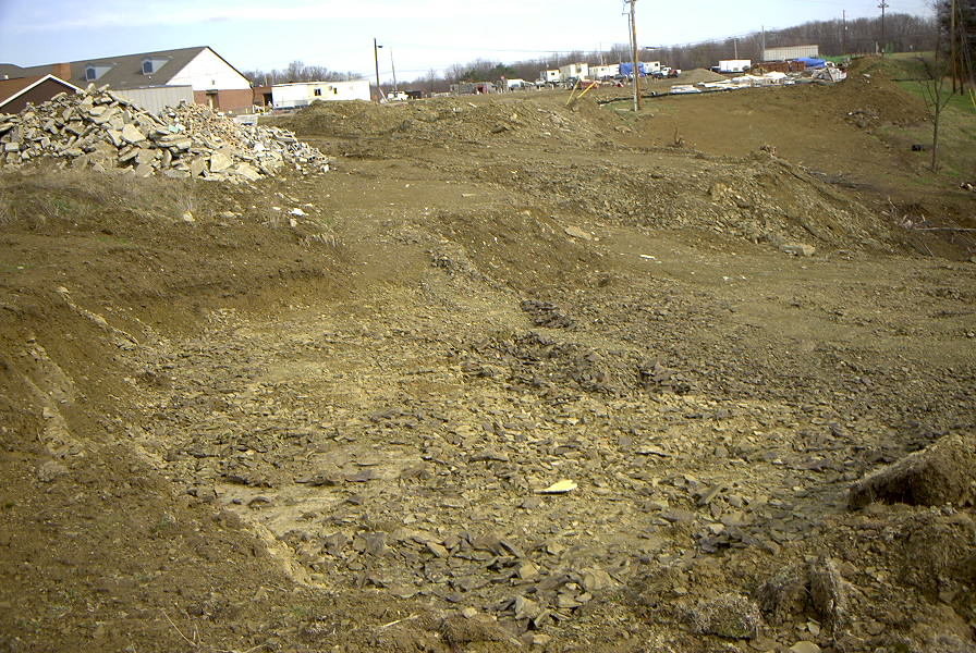 excavated hole