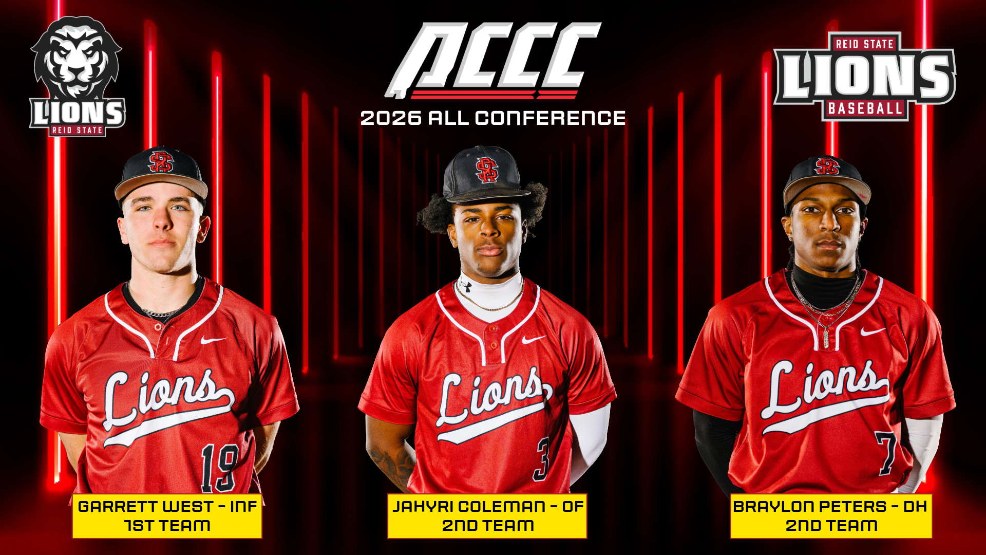 Photo of three All Conference Selections referenced in the article