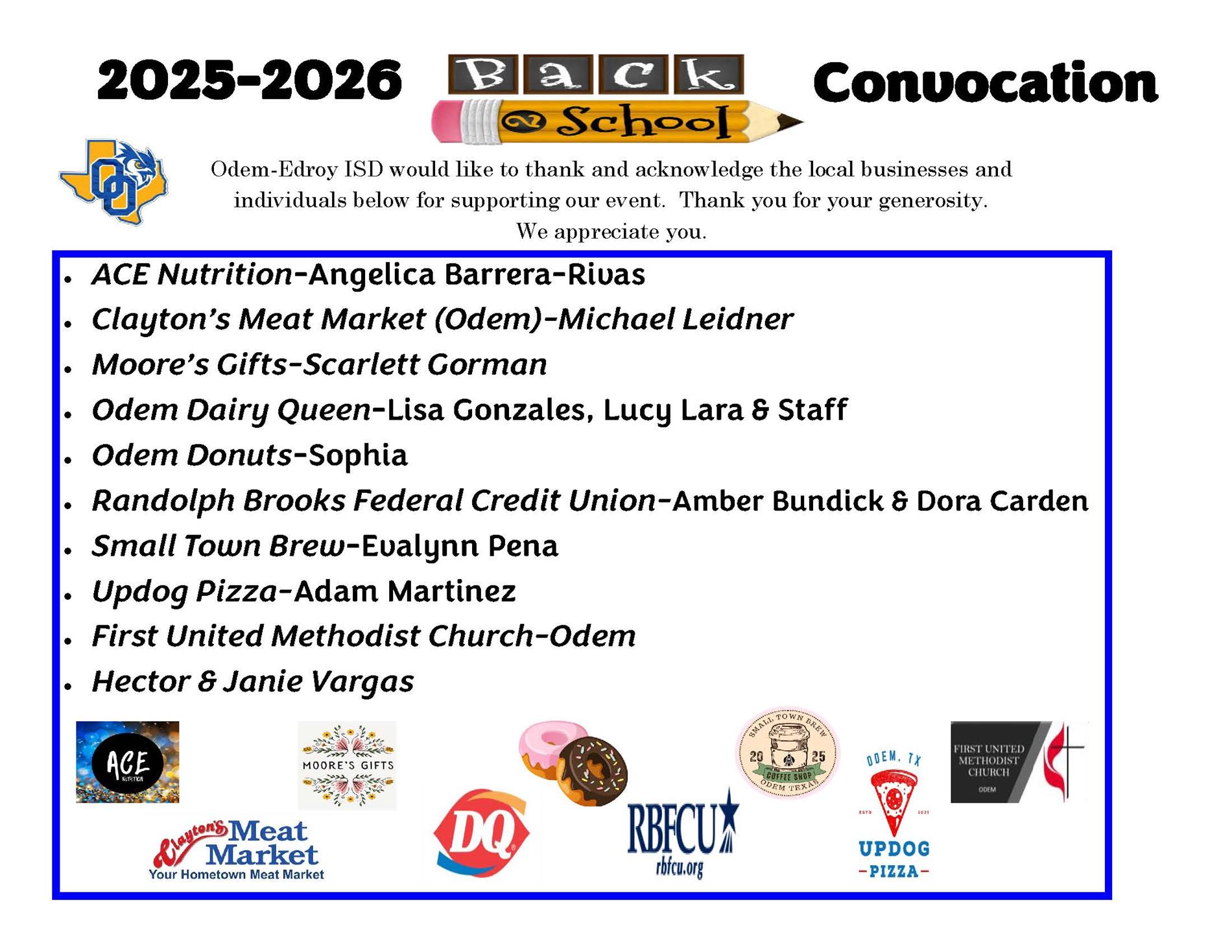 2025-26 Convocation Thank you