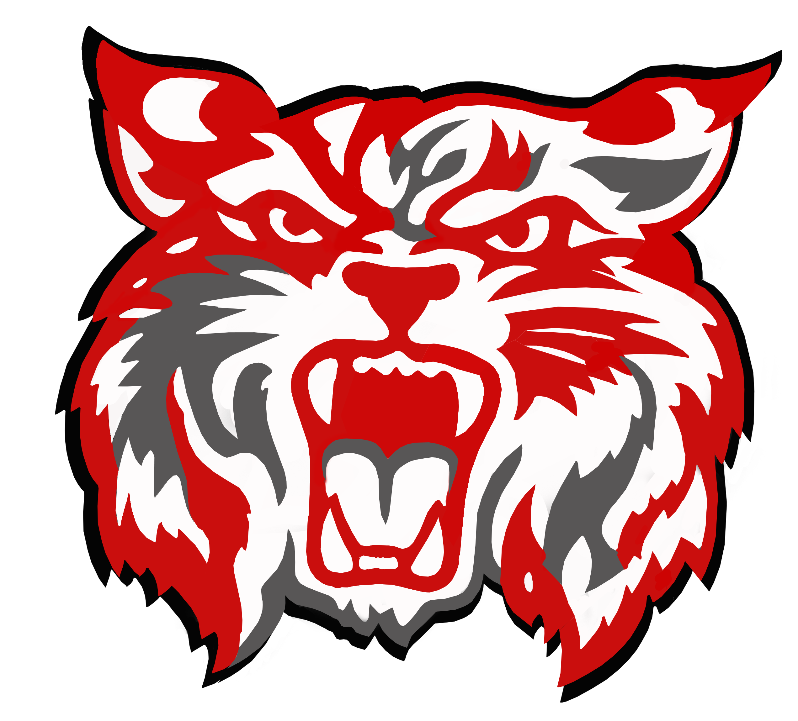 red and gray wildcat head