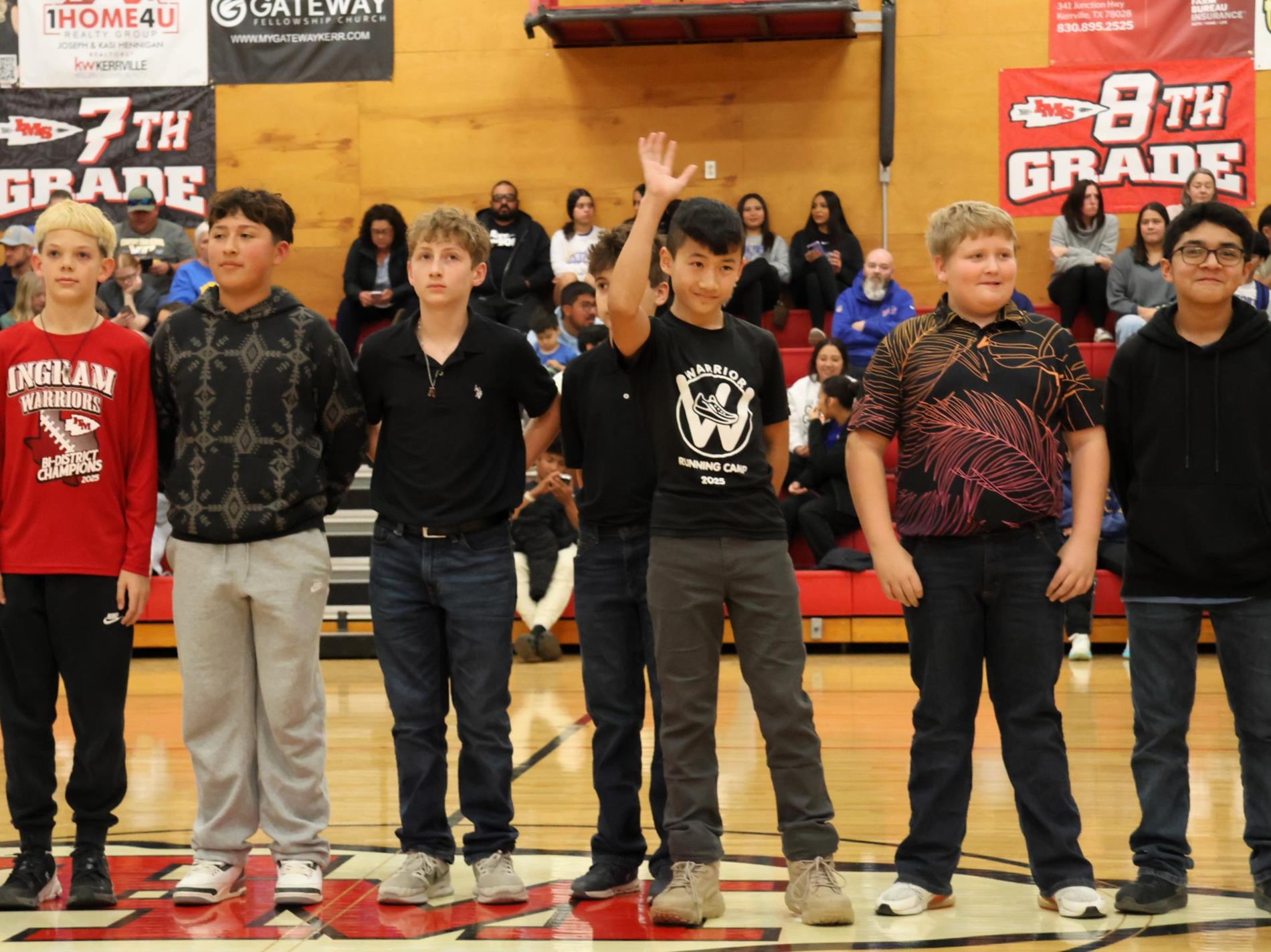 Middle School Recognition - Halftime 1.16.26